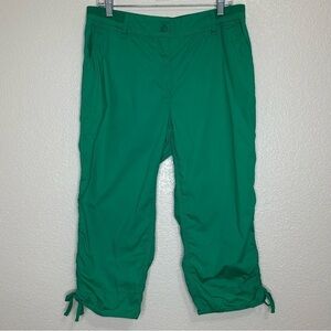 Chico's Green Capris with Tie Hem